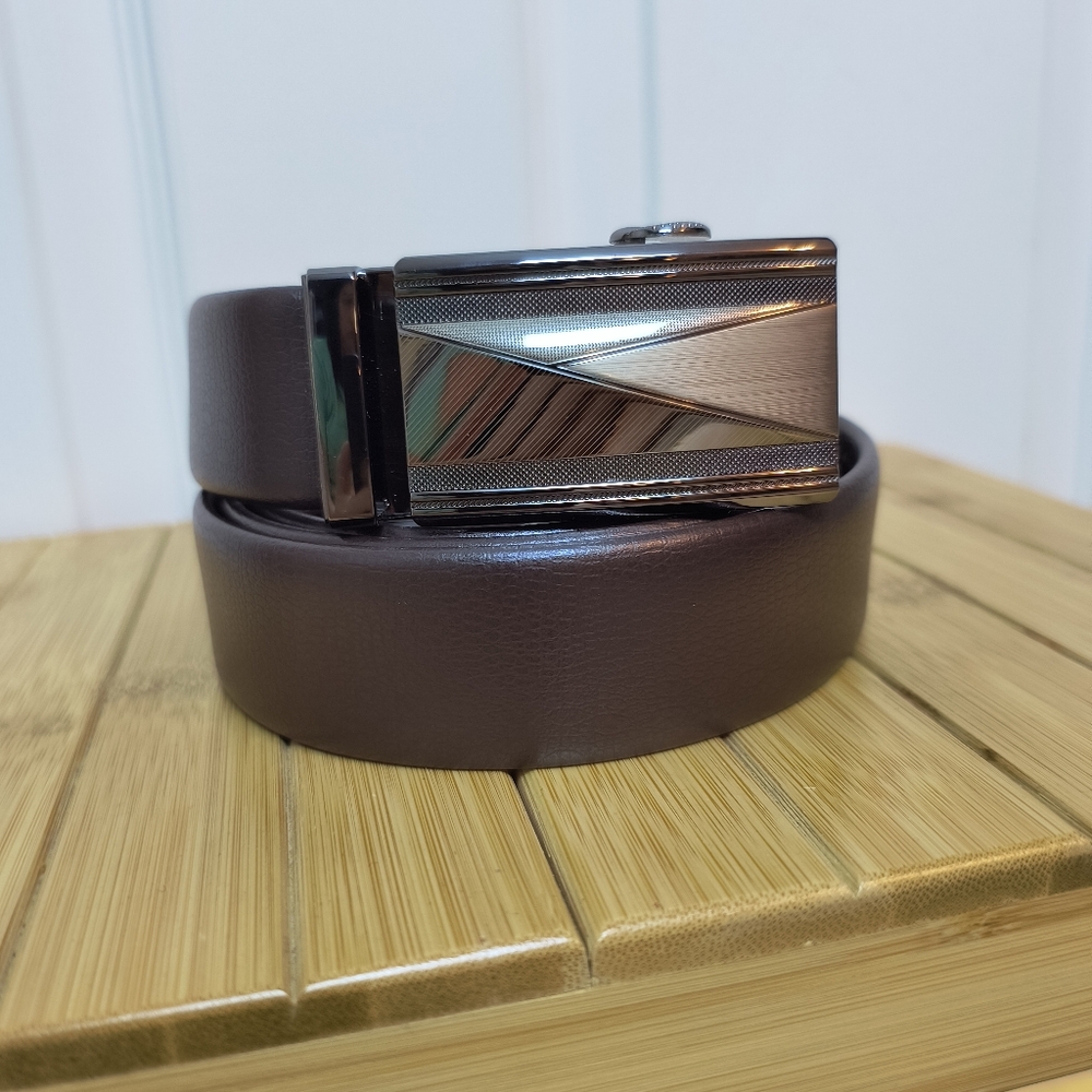 Mens Belts Leather Ratchet Belt with Automatic Sliding Buckle Fashion Belt 48